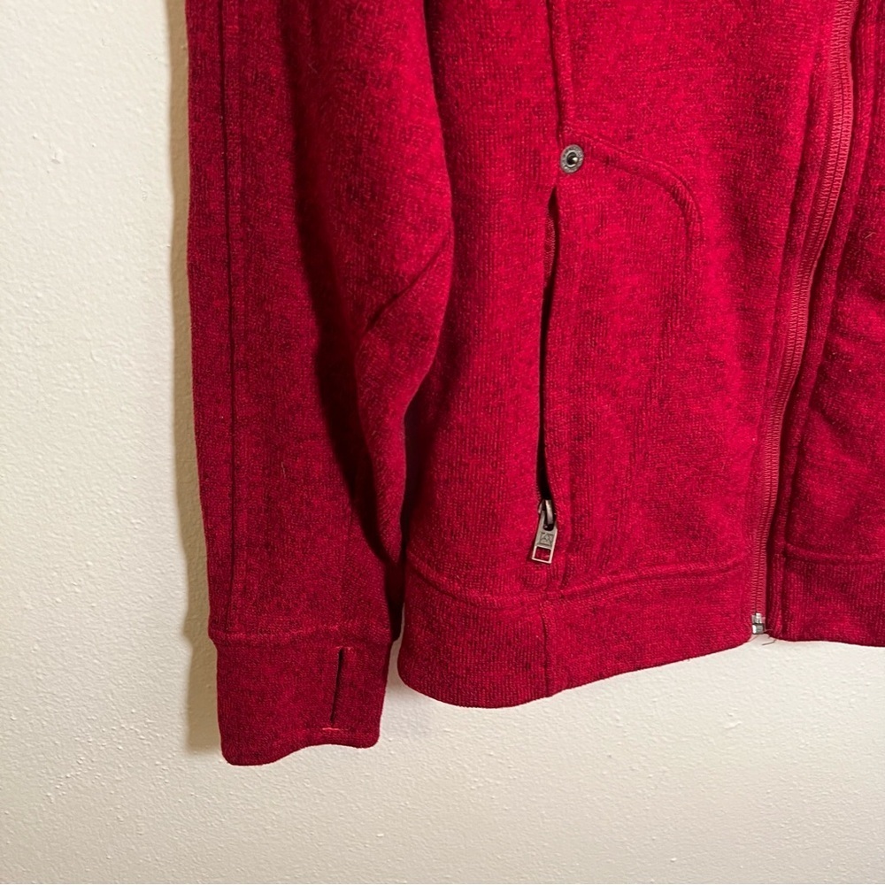 Avalanche Full Zip Sweater Jacket Red Marled - image 6